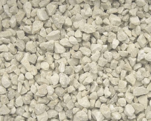 Calcium carbonate gravel, white